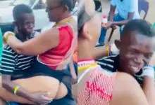 Zodwa Wabantu helps fan to touch her booty