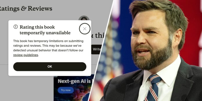 Goodreads won’t let users review ‘Hillbilly Elegy’ in wake of J.D. Vance VP news