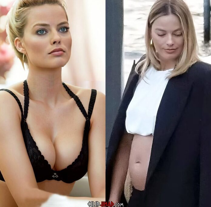 Margot Robbie’s Swollen Tits And Fat Gut Can Only Mean One Thing