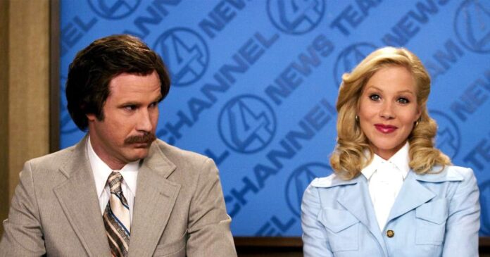 Will Ferrell and Christina Applegate remember chaotic Anchorman ad-libs