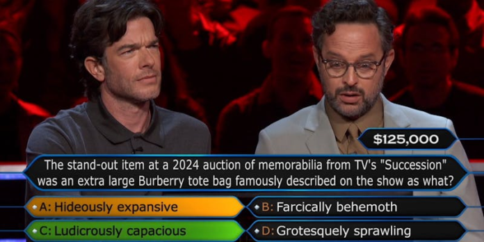 ‘Bad writing’: John Mulaney and Nick Kroll botch ‘Succession’ question on celebrity ‘Who Wants to Be a Millionaire’