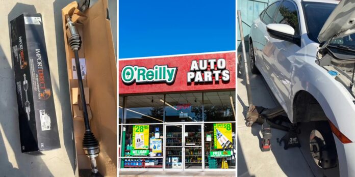 ‘Dealership told her she needs new axles’: Mechanic installs brand-new axles from O’Reilly’s on Honda Civic. There’s just one problem