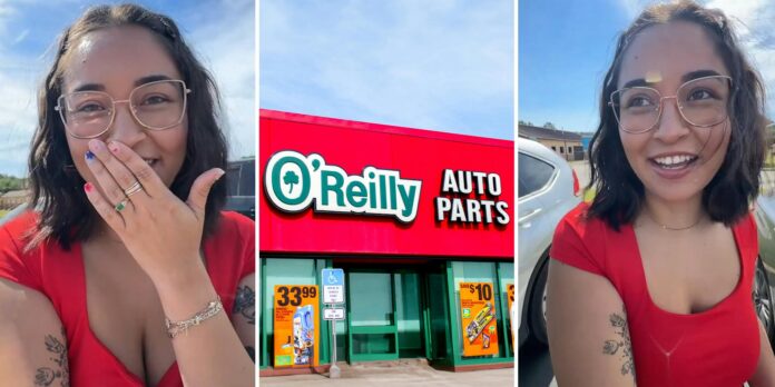 ‘I got you’: O’Reilly’s worker calls out a woman’s dirty headlights and says he can clean them. There’s just one problem