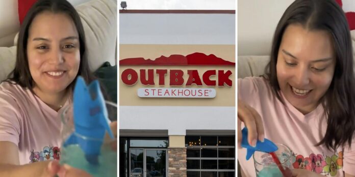 ‘I tried holding back my tears’: Outback Steakhouse customer has to make shark attack drink at home after server ruined it