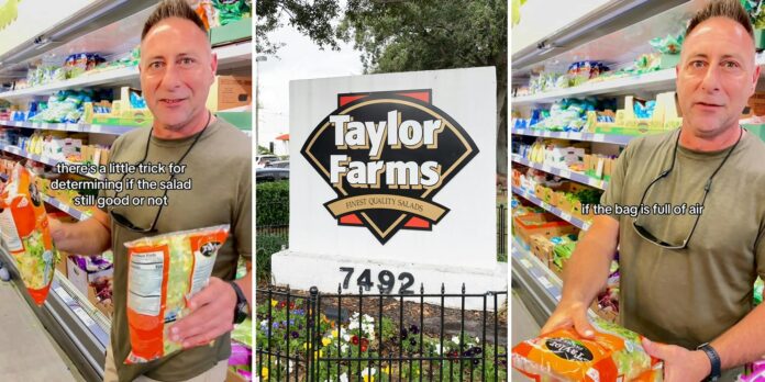 ‘I’ve been walking around thinking the exact opposite’: Grocery store customer shares trick to check if Taylor Farms packaged salad has gone bad