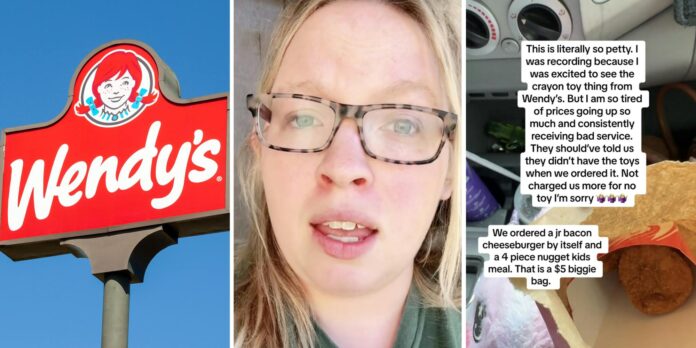 ‘This is basically a Biggie Bag’: Customer slams Wendy’s for charging them more for kids’ meal without Crayola toy