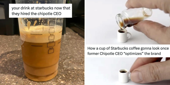 Starbucks just hired the Chipotle CEO, and people are joking about how small future portion sizes will be