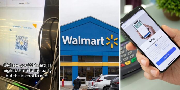 ‘You can actually pay it on your phone’: Walmart shopper reveals how to pay at self-checkout if you only have Apple Pay