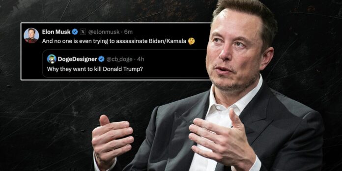 Elon Musk deletes Biden, Harris assassination joke, swears people laughed at it IRL