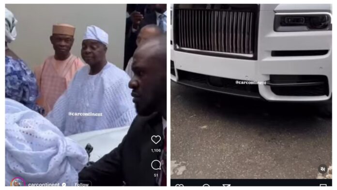 PHOTO: Car Continent gifted Bishop David Oyedepo N1.5B Rolls ROYCE Cullinan Badge as gift on his 70th birthday