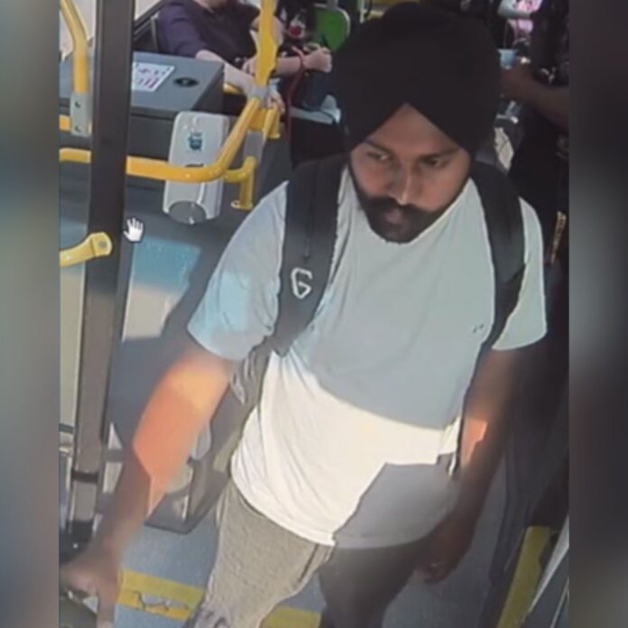 PHOTO: Indian Sikh man wearing black turban sexually assaulted a lady as he groped her on Durham bus