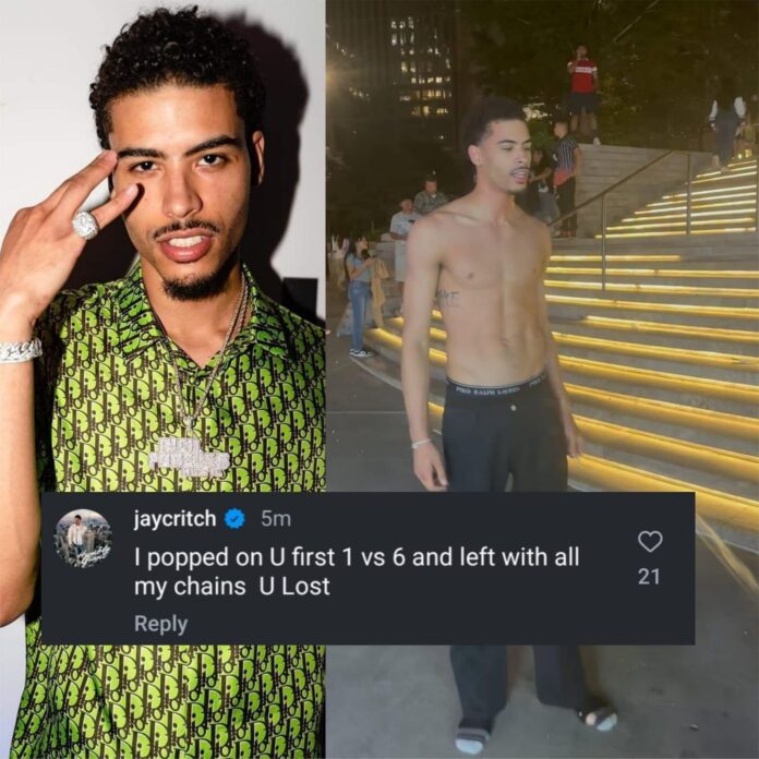 VIDEO: Homeless rapper, Jay Critch, slapped with his sneakers by Dottydot and his thugs after being caught lacking in NYC