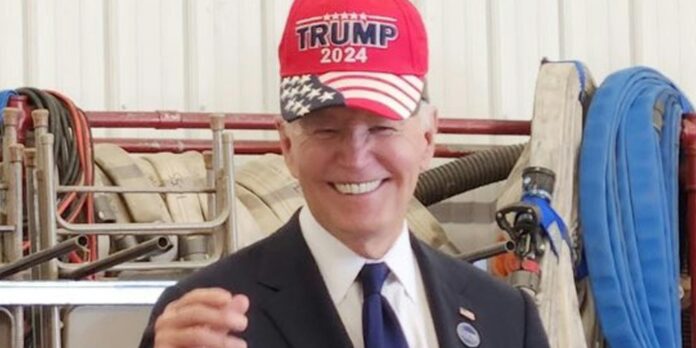 ‘He despises Kamala’: MAGA fans read way too much into Biden donning a Trump 2024 hat