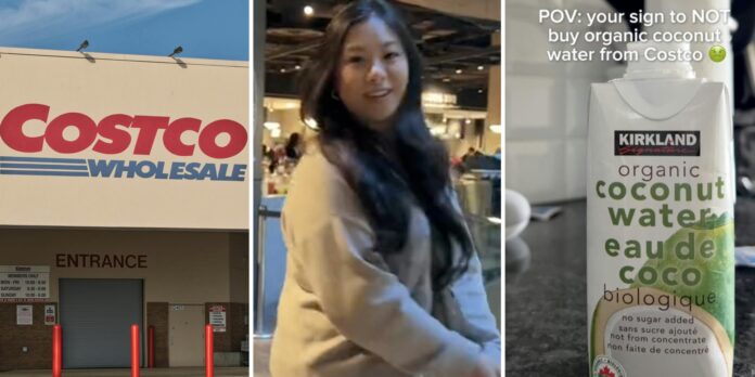 ‘I question all containers like this’: Shopper warns against the Kirkland Coconut water from Costco after cutting open container to see what’s inside