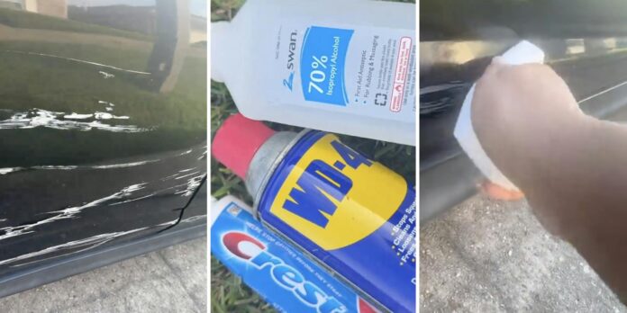 ‘I’ve hit my Benz a few times’: Driver shows how to remove scratch paint with WD-40 and Crest