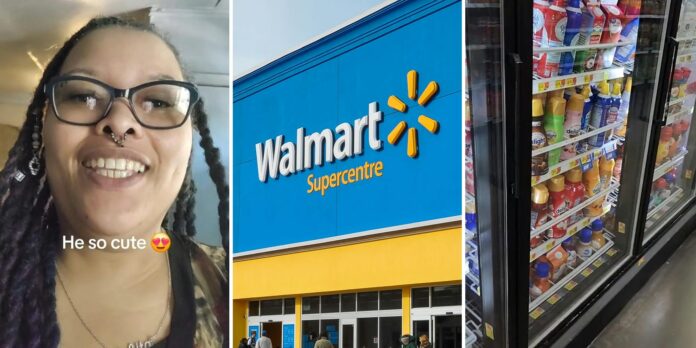 ‘That’s some night shift mess there’: Walmart shopper can’t believe what she caught store using as makeshift door handle in fridge section