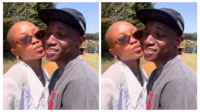 VIDEO: Nomuzi Mabena dating new boyfriend, Jr Ecko, as they are seen kissing on the cheeks while horse riding