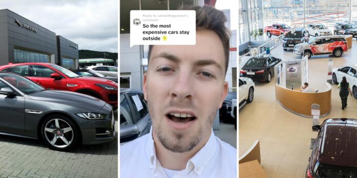 ‘Lot harder to sell’: Dealership worker reveals the real reason the expensive cars are kept outside