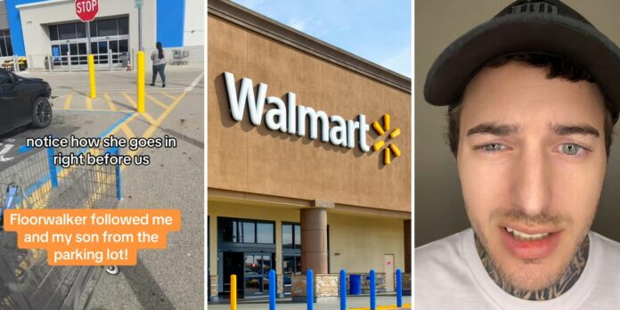 ‘She’s gonna pull a classic pivot move’: Walmart shopper catches ‘floorwalker’ following him and his son from the parking lot